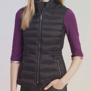 Burberry Brit "Cranstead" Quilted Down Puffer  Charcoal Gray Vest